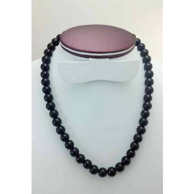 63 Gram Black Jade Rosary Bead Size 10 MM (Rosary Length 19 Inch)