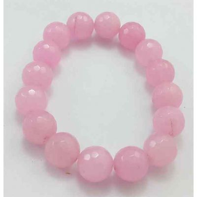 Rose Pink Jade Bracelet 37 Gram (Length 8 Inch)