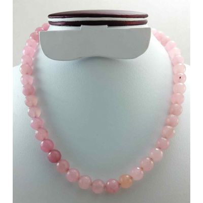 Light Pink Jade Rosary 62 Gram (Length 19 Inch)
