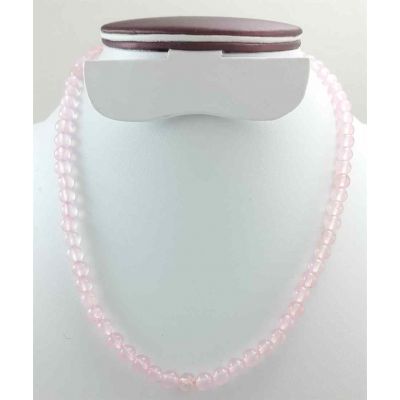 Light Pink Jade Rosary 26 Gram (Length 19 Inch)