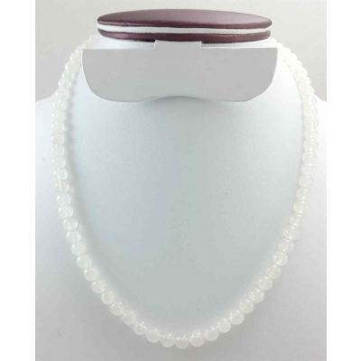 28 Gram White Jade Rosary Bead Size 6 MM (Length 19 Inch)