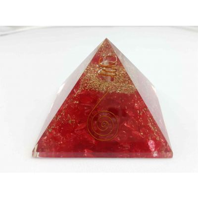 Crystal Quartz Orgone Copper Coil Pyramid  56 to 76 mm