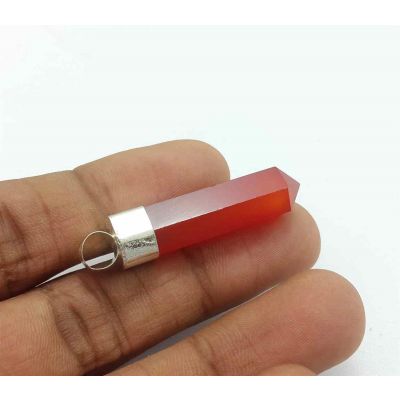 Red Agate Pencil Pendent 32 x 8 mm