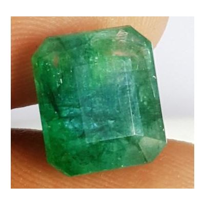 4.32 Carats Natural Zambian Emerald 9.70 x 8.40 x 6.18 mm
