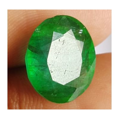6.60 Carats Natural Zambian Emerald 13.07 x 10.83 x 6.89 mm