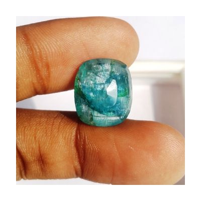 10.06 Carats Natural Zambian Emerald 15.12 x 13.33 x 6.81 mm