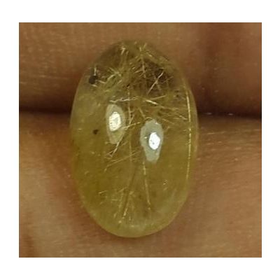 3.34  Golden Rutile Oval shaped 11.35x7.35x5.06mm