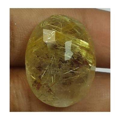16.37 Golden Rutile Oval shaped 19.85x15.30x8.28mm