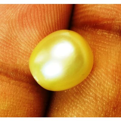 5.00 Carats Natural Golden Pearl 9.38 x 8.48 mm