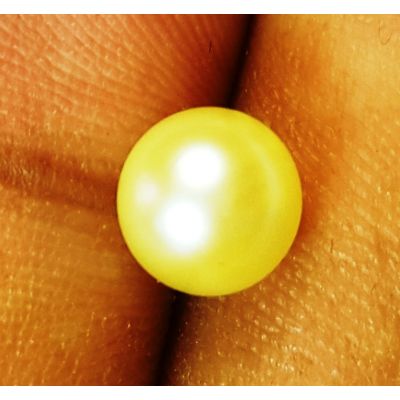 2.23 Carats Natural Milky White Pearl 6.69 x 6.88 x 6.72 mm