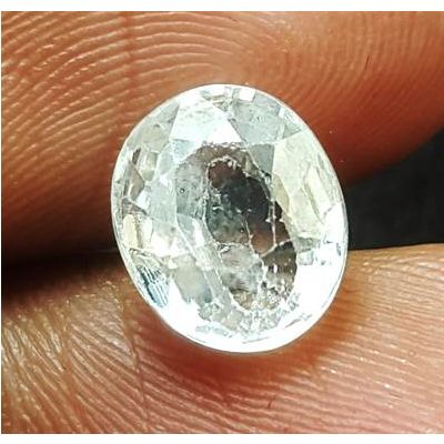 3.05 Carats Natural Colorless Zircon 8.61 x 7.13 x 4.13 mm