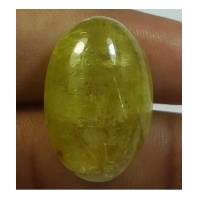 25.79 Carats Natural Apatite Cats Eye Oval Shape 21.87 x 14.88 x 9.03 mm