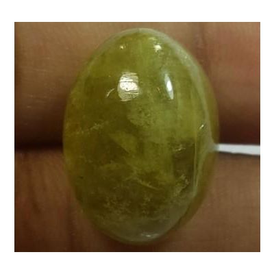 22.12 Carats Natural Apatite Cats Eye Oval Shape 17.4713.11 x 11.43 mm