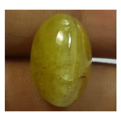 8.76 Carats Natural Apatite Cats Eye Oval Shape 14.39 x 9.59 x 7.28 mm