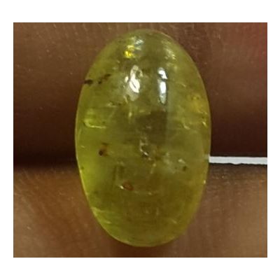 3.98 Carats Natural Apatite Cats Eye Oval Shape 12.19 x 7.58 x 5.16 mm