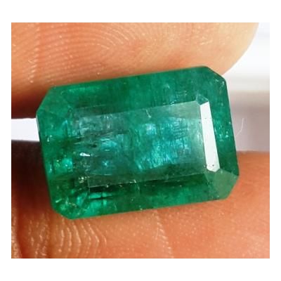 7.14 Carats Natural Zambian Emerald 13.07 x 9.14 x 6.84 mm