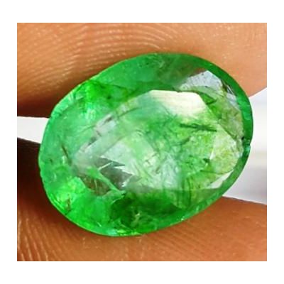 3.82 Carats NaturalColumbian Emerald 13.21 x 10.06 x 4.38 mm