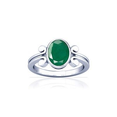 Colombian Emerald Sterling Silver Ring - K10