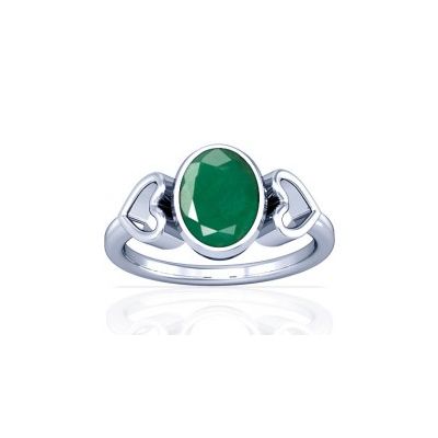 Colombian Emerald Sterling Silver Ring - K12