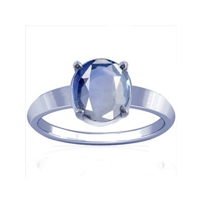 African Blue Sapphire Sterling Silver Ring - K14