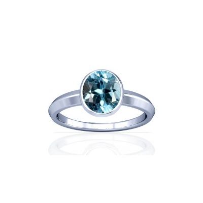 Blue Topaz Sterling Silver Ring - K1
