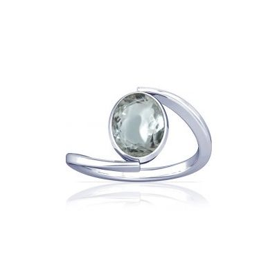 Sparkling White Zircon Sterling Silver Ring - K6