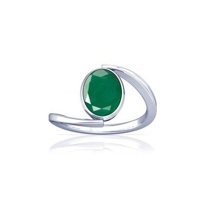Colombian Emerald Sterling Silver Ring - K6