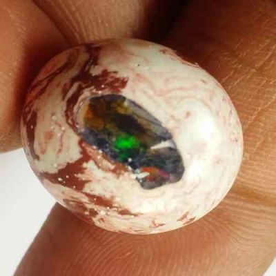 12.81 Carats Natural Mexicon Opal 16.63 x 14.98 x 7.72 mm