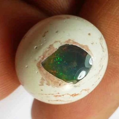 17.76 Carats Natural Mexicon Opal 17.86 x 16.53 x 9.58 mm