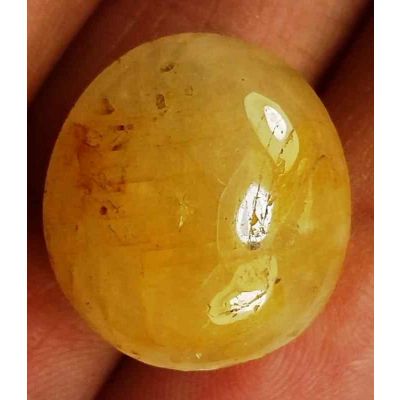 26.38 Carats Yellow Cabs Sapphire 16.76 x 15.55 x 10.48 mm