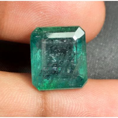 9.07 Carats Natural Zambian Emerald 13.10x11.58x7.19mm