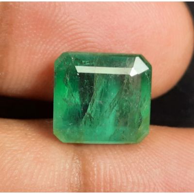 5.85 Carats Natural Zambian Emerald 10.55x9.42x6.38mm