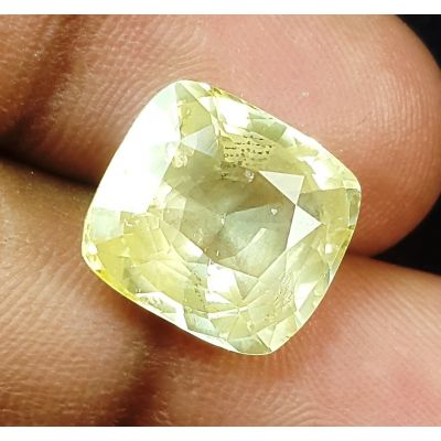 9.89 Carats Natural Yellow Sapphire 12.72x11.47x6.90mm