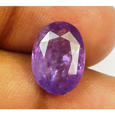 6.57 Carats Natural Purplish Violet Sapphire 12.63x9.10x5.41 mm