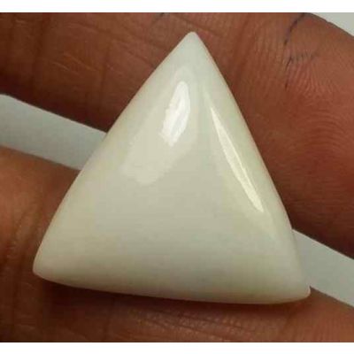 7.25 Carats Italian White Coral 13.40 x 12.92 x 5.85 mm