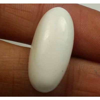9.95 Carats Italian White Coral 20.85 x 8.70 x 6.42 mm