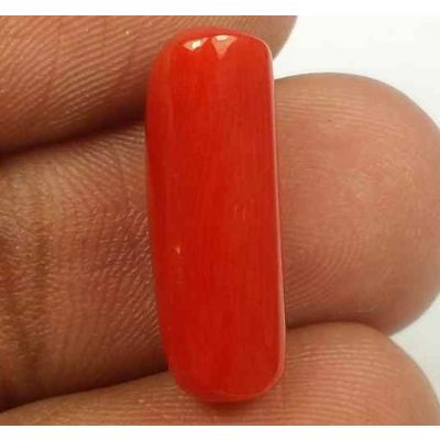 6.05 Carats Red Italian Coral 17.84 x 6.30 x 6.09 mm