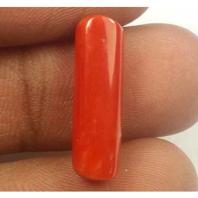 5.57 Carats Red Italian Coral 19.24 x 5.45 x 5.05 mm