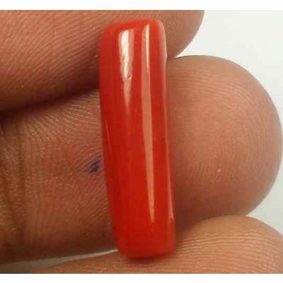 5.80 Carats Red Italian Coral 18.48 x 5.80 x 5.66 mm