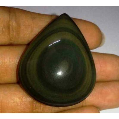 98.72 Carats Obsidian Eye 41.52 X 32.99 X 12.97 mm