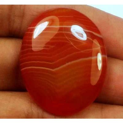 36.32 Carats Banded Agate 31.62 X 25.41 X 5.56 mm