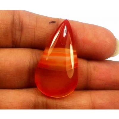 18.57 Carats Banded Agate 30.26 X 16.26 X 5.40 mm