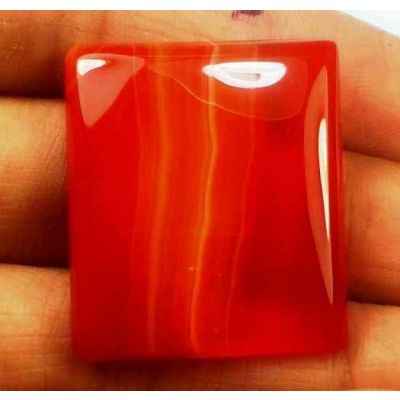 40.58 Carats Banded Agate 28.33 X 24.52 X 5.40 mm