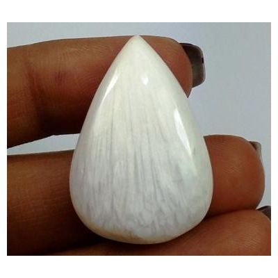 25.84 Carats  Natural Scolecite Pear  Shape 29.34 X 20 X 01 X 7.12 mm