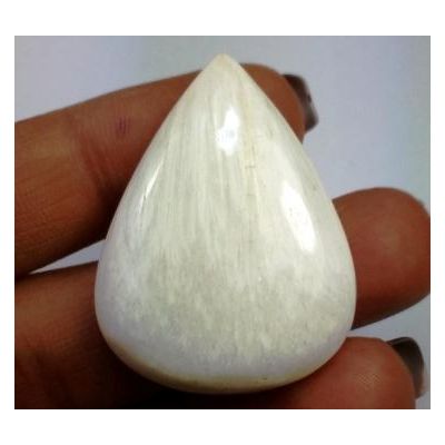 36.45 Carats  Natural Scolecite Pear Shape 34.15 X 25.75 X 6.74 mm