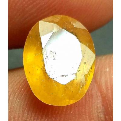 6.01 Carats African Yellow Sapphire 12.63 x 9.77 x 4.90 mm