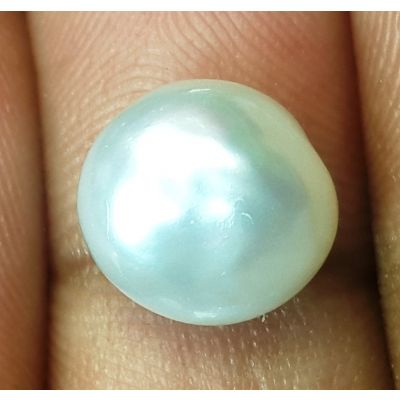 4.74 Carats Natural Creamy White Pearl 10.29 x 9.38 x 6.76 mm