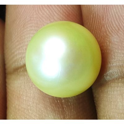 9.98 Carats Natural Creamy White Pearl 11.48 x 11.35 x 11.04 mm