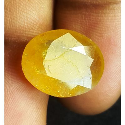 14.07 Carats Natural Yellowish Orange Sapphire 16.24 x 12.69 x 6.18 mm