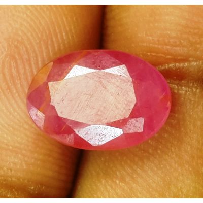 4.60 Carats Natural Pinkish Red Ruby  10.54 x 8.48 x 5.10 mm